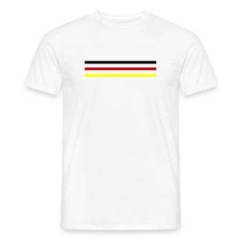 Deutschland Linie Fahne - Männer T-Shirt - Weiß - Vorne - AI Model Male 178 dark (178cm)