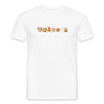 Christmas cookies - Men's T-Shirt - white - Front - AI Model Male 178 dark (178cm)