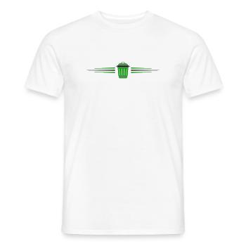 Garbage Can Icon Line - Men's T-Shirt - white - Front - AI Model Male 178 dark (178cm)