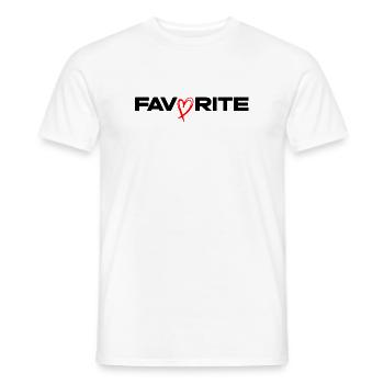 Ligne Cœur à la main libre - T-shirt homme - blanc - Devant - AI Model Male 178 dark (178cm)