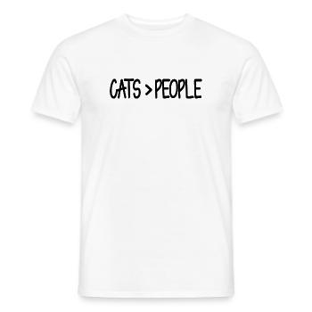 Chats>Gens Drôle de Chat - T-shirt homme - blanc - Devant - AI Model Male 178 dark (178cm)