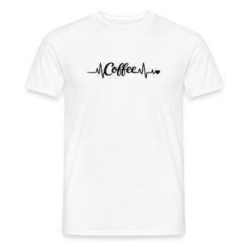Le café te rend heureux - T-shirt homme - blanc - Devant - AI Model Male 178 dark (178cm)