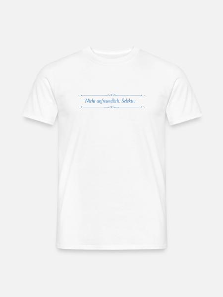 Nicht unfreundlich Selektiv Typo-Print - Männer T-Shirt - Weiß