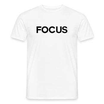 focus - Men's T-Shirt - white - Front - AI Model Male 178 dark (178cm)
