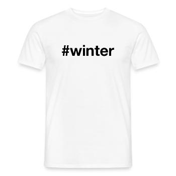 HIVER Hashtag Sports d’hiver Noël - T-shirt homme - blanc - Devant - AI Model Male 178 dark (178cm)