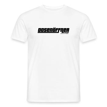 Dosenöffner Was denn? Ich hab `ne Katze. - Männer T-Shirt - Weiß - Vorne - AI Model Male 178 dark (178cm)