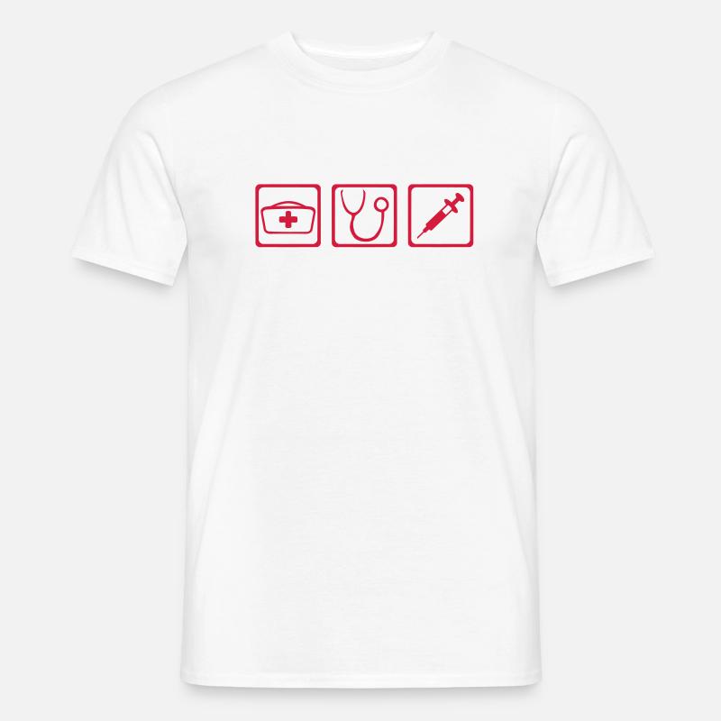 Krankenschwester Arzt - Männer T-Shirt - Weiß