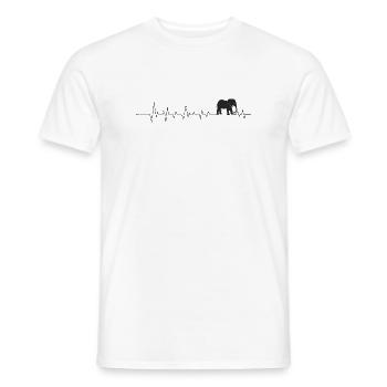Elephant Silhouette Night Bloom - Men's T-Shirt - white - Front - AI Model Male 178 dark (178cm)