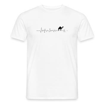 Heartbeat camel - Men's T-Shirt - white - Front - AI Model Male 178 dark (178cm)
