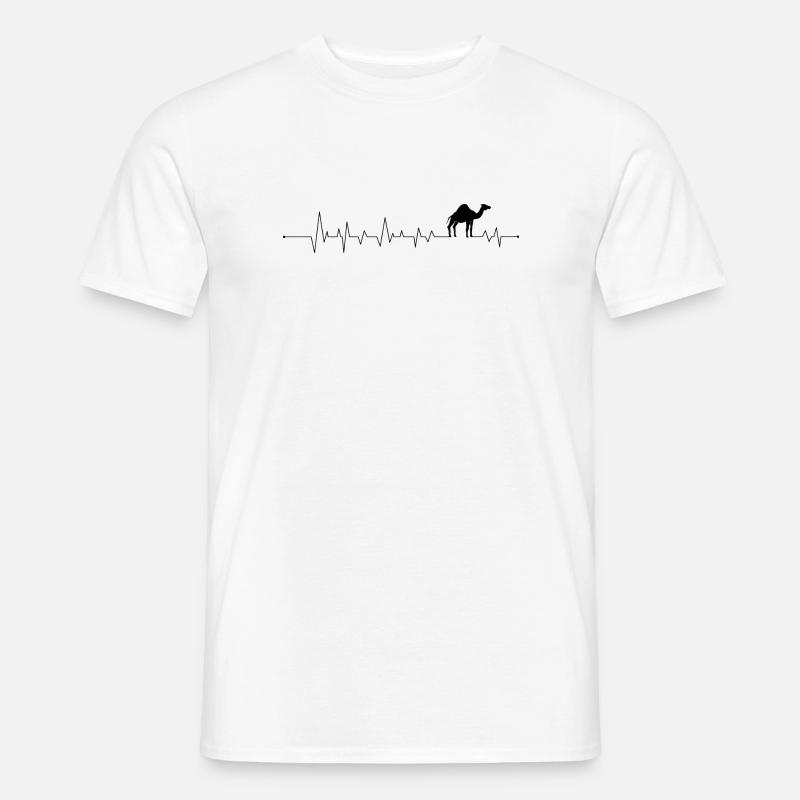 Herzschlag-Kamel - Männer T-Shirt - Weiß