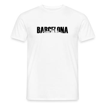 Barcelone Espagne Catalogne Europe Skyline - T-shirt homme - blanc - Devant - AI Model Male 178 dark (178cm)
