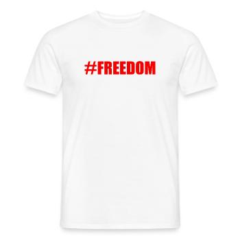 Freedom - Men's T-Shirt - white - Front - AI Model Male 178 dark (178cm)