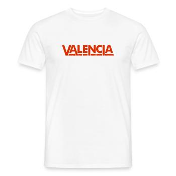 Valencia Spain Lettering Design - Men's T-Shirt - white - Front - AI Model Male 178 dark (178cm)