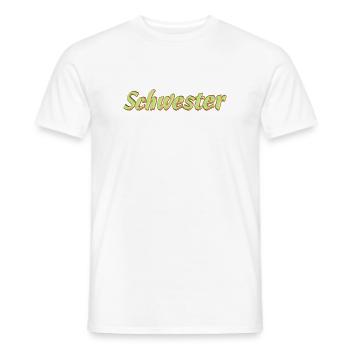 Kosename Schwester 3D Style - Männer T-Shirt - Weiß - Vorne - AI Model Male 178 dark (178cm)