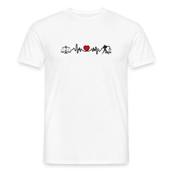 Heart rate cardio Libra Aquarius - Men's T-Shirt - white - Front - AI Model Male 178 dark (178cm)