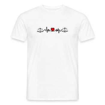 Herzfrequenz-Cardio-Skala - Männer T-Shirt - Weiß - Vorne - AI Model Male 178 dark (178cm)