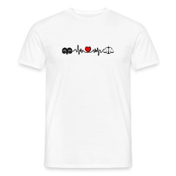 Heart Rate Cardio Ram Scale - Men's T-Shirt - white - Front - AI Model Male 178 dark (178cm)