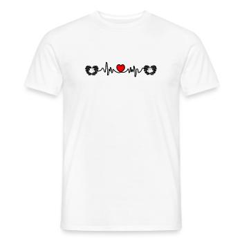 Fréquence cardiaque Cardio Twin Twins - T-shirt homme - blanc - Devant - AI Model Male 178 dark (178cm)