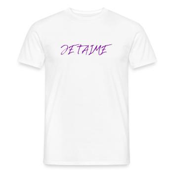 ICH LIEBE DICH. ICH LIEBE DICH. LIEBE. PAAR. GERADE VERHEIRATET. - Männer T-Shirt - Weiß - Vorne - AI Model Male 178 dark (178cm)
