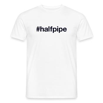 HALFPIPE Hashtag - Männer T-Shirt - Weiß - Vorne - AI Model Male 178 dark (178cm)