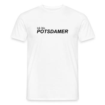 ICK BIN POTSDAMER - Männer T-Shirt - Weiß - Vorne - AI Model Male 178 dark (178cm)