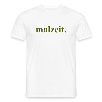 malzeit - Cool saying - Meal - Bon appetit - Men's T-Shirt - white - Front - AI Model Male 178 dark (178cm)