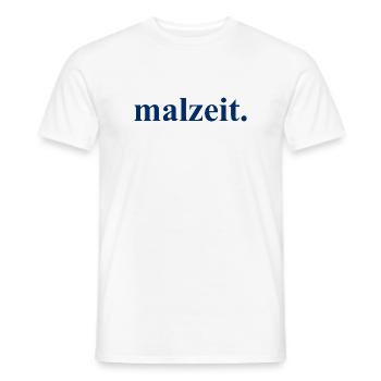 malzeit - Cool saying - Meal - Bon appetit - Men's T-Shirt - white - Front - AI Model Male 178 dark (178cm)
