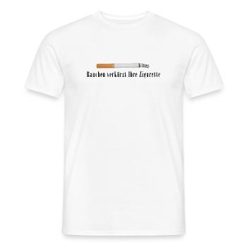 Cigarette Illustration Vintage - Men's T-Shirt - white - Front - AI Model Male 178 dark (178cm)
