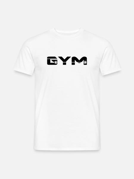 gym musculation - T-shirt homme - blanc