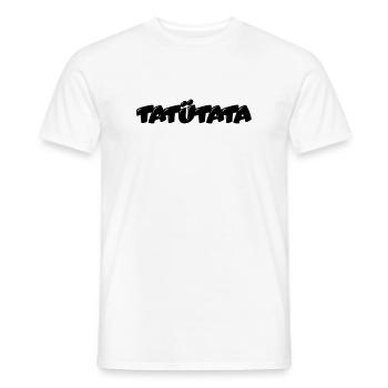 Tatuetata_logo - Men's T-Shirt - white - Front - AI Model Male 178 dark (178cm)