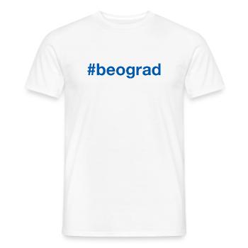 Bégrad Belgrade Serbie Hashtag Serbien - T-shirt homme - blanc - Devant - AI Model Male 178 dark (178cm)