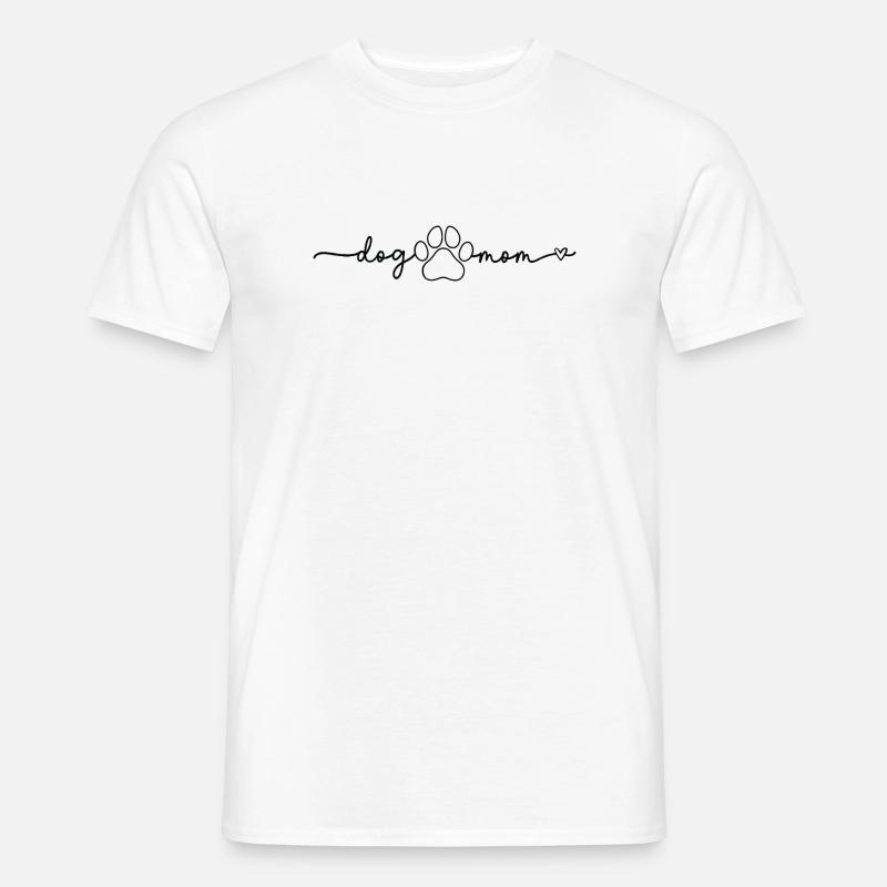 Dog Mom Paws Script Design Mom - Men’s T-shirt - white