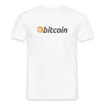 Bitcoin Logo Original BTC - Men's T-Shirt - white - Front - AI Model Male 178 dark (178cm)