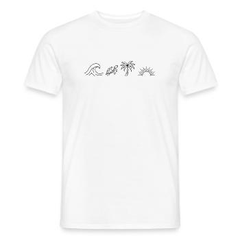 Turtle Summer Shirt - Men's T-Shirt - white - Front - AI Model Male 178 dark (178cm)