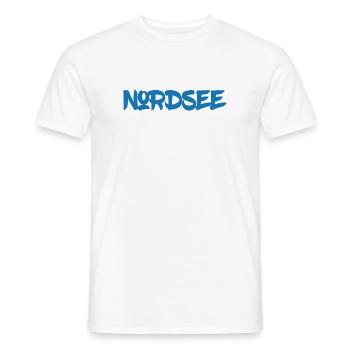 Nordsee - Watt - Gezeiten - Deutsches Meer - Männer T-Shirt - Weiß - Vorne - AI Model Male 178 dark (178cm)
