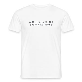 Schwarz Edition auf Weißem Shirt - Männer T-Shirt - Weiß - Vorne - AI Model Male 178 dark (178cm)