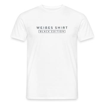Weißes Shirt Black Edition - Männer T-Shirt - Weiß - Vorne - AI Model Male 178 dark (178cm)