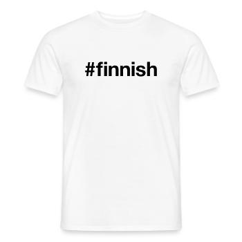 FINNISH Hashtag Finland Finnisch Finnland - Männer T-Shirt - Weiß - Vorne - AI Model Male 178 dark (178cm)