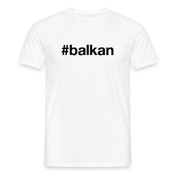 BALKAN Hashtag - Männer T-Shirt - Weiß - Vorne - AI Model Male 178 dark (178cm)