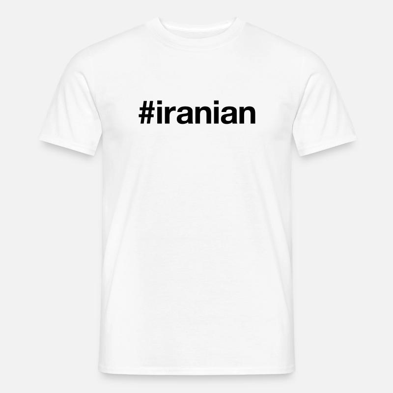 IRAN Hashtag Iraner Iranisch iranian - Männer T-Shirt - Weiß