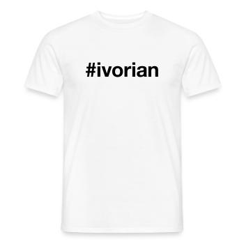 IVORIAN Hashtag Elfenbeinküste - Männer T-Shirt - Weiß - Vorne - AI Model Male 178 dark (178cm)