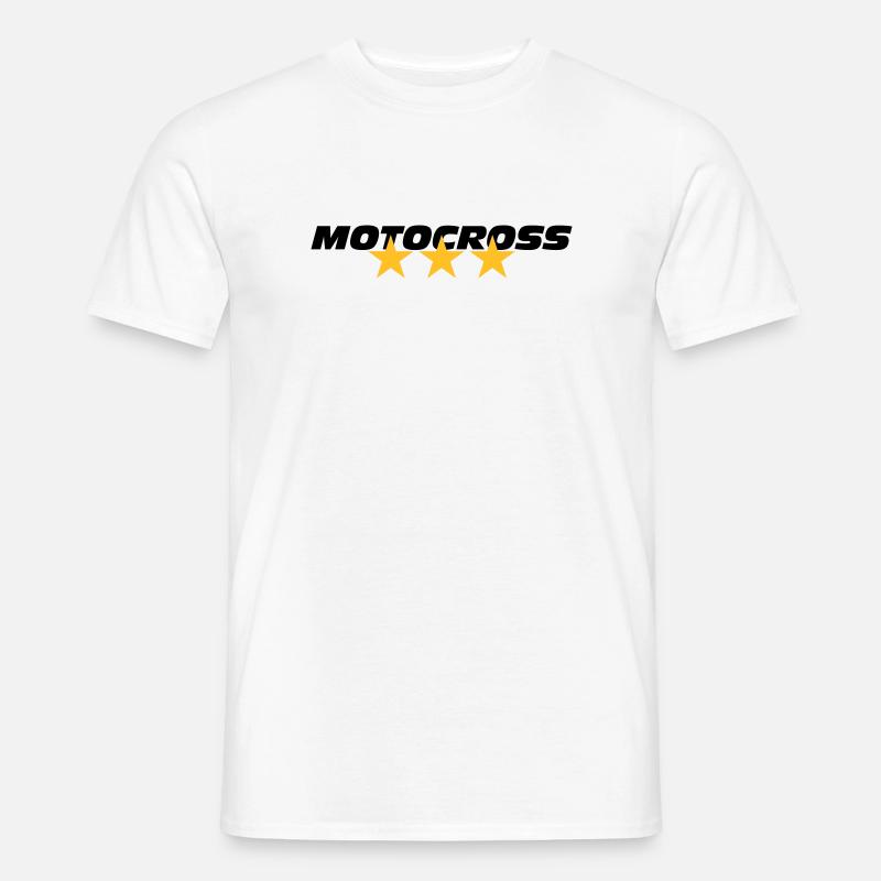 Motocross - Männer T-Shirt - Weiß