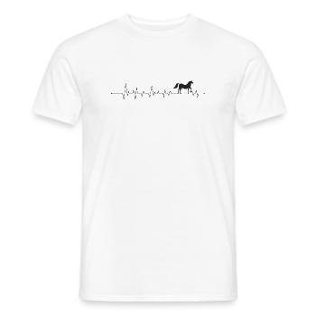 Cheval battant de cœur - T-shirt homme - blanc - Devant - AI Model Male 178 dark (178cm)