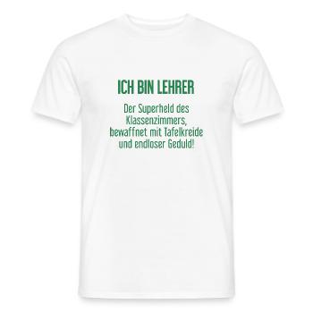 Lehrer - Der Superheld des Klassenzimmers! - Männer T-Shirt - Weiß - Vorne - AI Model Male 178 dark (178cm)