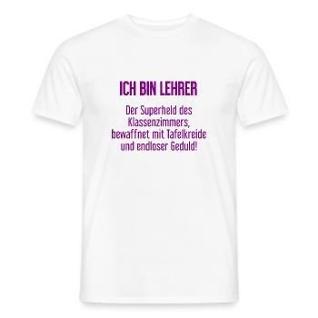 Lehrer - Der Superheld des Klassenzimmers! - Männer T-Shirt - Weiß - Vorne - AI Model Male 178 dark (178cm)