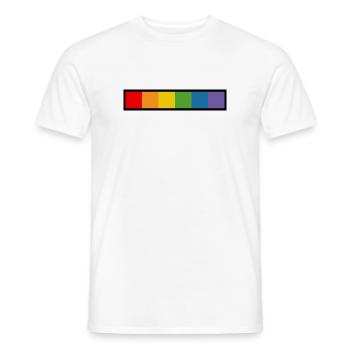 LGBT rainbow black - Men's T-Shirt - white - Front - AI Model Male 178 dark (178cm)