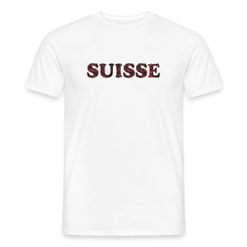SWITZERLAND. HUMOR. COUNTRY - Men's T-Shirt - white - Front - AI Model Male 178 dark (178cm)