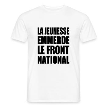la jeunesse emmerde front national - Männer T-Shirt - Weiß - Vorne - AI Model Male 178 dark (178cm)