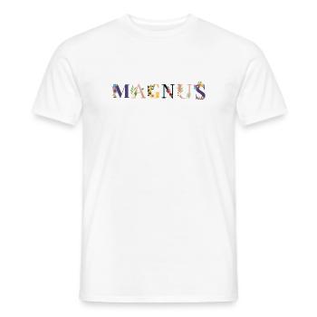 Nom MAGNUS Décoré de Fleurs - T-shirt homme - blanc - Devant - AI Model Male 178 dark (178cm)