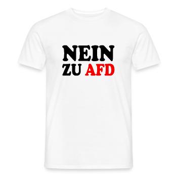 Nein zu afd - Männer T-Shirt - Weiß - Vorne - AI Model Male 178 dark (178cm)